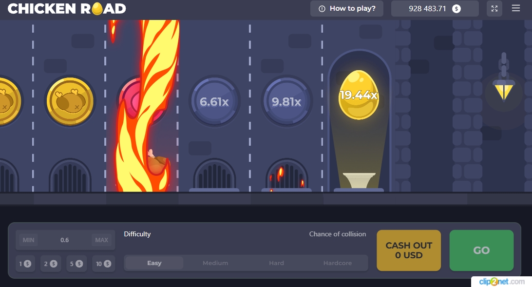 Chicken Road — выбор режима сложности игры